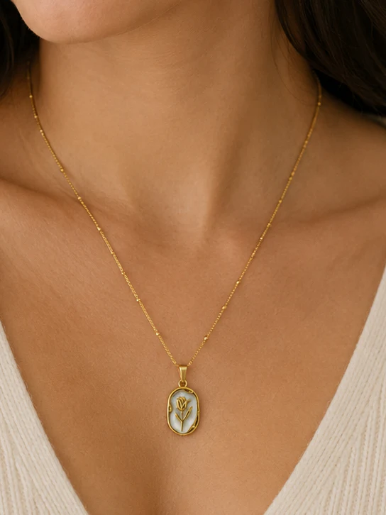 White Flower Pendant